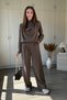 High Collar Button Detailed Palazzo Suit - 8
