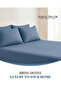 210TC Solid Double Flat Sheet 3-Piece Set, Ivory – 1 Flat Sheet 206 x 250 cm + 2 Pillowcases 50 x 75 cm | Double Bed Sheet Set