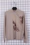Women's Plus Size Lycra Half Turtleneck Flock Printed Bat Sleeve Mom T-Shirt Combed Cotton Blouse - 2