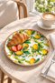 Mango Wood Serving Plate with Enameled Lemon Pattern 20 cm – Breakfast and Presentation Plate - 5