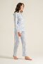 Women's Flowers Blue Shirt Pajama Set Pc9271-S-V1 - 3
