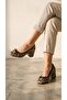 Louisa Women's Leopard Genuine Leather / Textile Inner Lining 5 cm Heeled Bow Shoes - 4