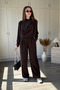 High Collar Button Detailed Palazzo Suit - 7