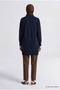 High Collar Basic Knitwear Tunic Navy Blue - 4