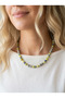 Jade Stone Natural Stone Necklace - Sodalite and Dalmatian Jasper Beaded |   Oliva - 4