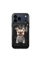 3D Embroidered iPhone 18 Pro Max Compatible Magsafe Dog Design Case with Stand and Card Holder