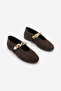 Women's Stoned Strappy Braided Daily Ballerinas Asora Brown Suede - 7