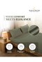 210TC Solid Double Flat Sheet 3-Piece Set, Ivory – 1 Flat Sheet 206 x 250 cm + 2 Pillowcases 50 x 75 cm | Double Bed Sheet Set - 2