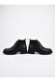Black Genuine Leather 4.5 cm Heeled Thick Sole Women's Boots - 5