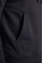 Makiteks Black Women's 3 Threaded Asymmetrical Cut Pocket Hooded Elastic Cuffed Sweatpants Set - Sweatshirt and Sweatpants Two-Piece Set - 2