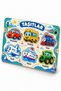 Vehicles Themed Educational Puzzle Board with 6 Figures 27X18 cm 3 mm Mdf Ages 2+ - 2