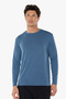 Men's Blue Crew Neck Micro Modal Extra Soft Comfortable Fit Long Sleeve T-Shirt 945 - 3
