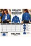 Women's Jean Denim Standard Fit Pocketed Buttoned Denim Jacket - 7