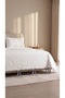 100% Cotton Gray Heart Patterned 4-Lace Quilt Cover 220X200 cm – Double Size Heart Patterned Duvet Cover - 5