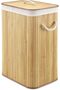 Bamboo Laundry Basket with Lid, Beige