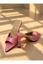 Azra Pink Silvery 10 cm Heelled Slippers - 3
