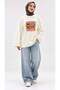 Women's White Raspberries Printed Oysho Fabric Oversize Tunic