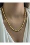 Double Color Bone Steel Necklace
