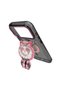 Magsafe iPhone 18 Pro Compatible Stand Case |   Real Embroidery 3D Cat with Glasses, Zipper Case - 2