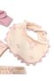 Baby Girl Floral Printed Newborn 5-Piece Bandana Hospital Discharge Bodysuit Set 100% Cotton - 4