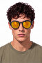 Veron Green Orange Mirror Men's Sunglasses