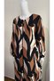 Black and Brown Zippered Prayer Dress Plus Size - 4
