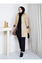Leopard Printed Li Bondit Fabric Elastic Waist Hooded Hijab Trench Coat Rc905010 - 3