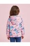 Girls Pink Printed Zip Through Hoodie - 4