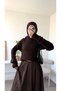 Hair Braided High Neck Tunic - Bitter Brown - 2