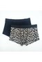 Men's 2'Li Package Cotton Leopard and Black Color Boxer Bb2824 - 2