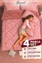 Spring |   Double-Sided Wellsoft Elastic Sheet and Pillowcase Sleeping Set |   Anti-Allergic |   Quilt |   Elastic Fitted Sheet |   Pillowcase |   Home Textiles |   Dowry |   4 Pieces -
