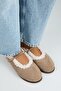 Felicia Fur Women's Genuine Leather Flat Elegant Buckle Mink Slippers - 2