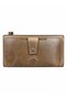Men's Genuine Leather Wallet with Multiple Compartments, Zipper, Large Size Card Holder and Passport Wallet