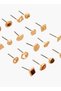 Pack of 20 Gold Tone Assorted Stud Earrings with Pushback Closure - 3