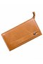 Unisex Genuine Leather Wallet with Multiple Compartments, Zipper, Large Size Card Holder and Passport Wallet - 4