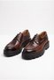 Crocodile Lug Bitter Brown Genuine Leather Men's Thick Sole Casual Shoes - 2