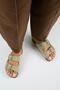 Anlelic Women's Genuine Leather Double Buckle Water Green Slippers - 7