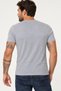 Men's V-Neck Cotton T-Shirt Light Gray T9568 - 2