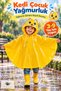 Cat Patterned Children's Raincoat 3-9 Years Old Waterproof Hooded Poncho 2 Color Options