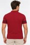 Men's Polo Collar Cotton T-Shirt Claret Red Optical T9585 - 2