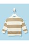 Infant Boys Cream And Beige Striped Sweatshirt - 4