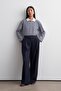Striped Shirt Collar T-Shirt Navy Blue - 3