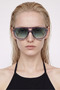 Elvis Grey Green Gradient Sunglasses