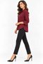 Women's Black Buckle Crepe Blouse - 4