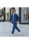 Boy's 3-Piece Set: Snap-Fasten Shirt, Dabıl Fabric Pants, and Lycra Badi Combination - 2
