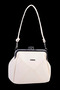 Mini Vintage Scholarship Clip-On Women's Shoulder and Crossbody Bag Cream Victoria (20X17 cm)