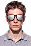 Navier Black Grey Mirror Men's Sunglasses