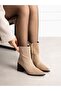 Cocci̇nel Cream Suede Heeled Women's Boots - 3