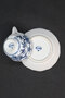 Onion Pattern Whale Tail Blue White Porcelain Turkish Coffee Cup 80 ml - 6