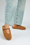 Rirta Women's Tedy Flat Elegant Buckle Tan Slippers - 5
